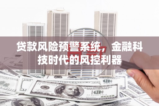 仙居贷款风险预警系统，金融科技时代的风控利器