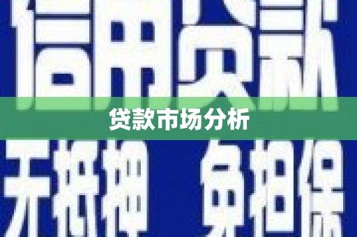 仙居贷款市场分析