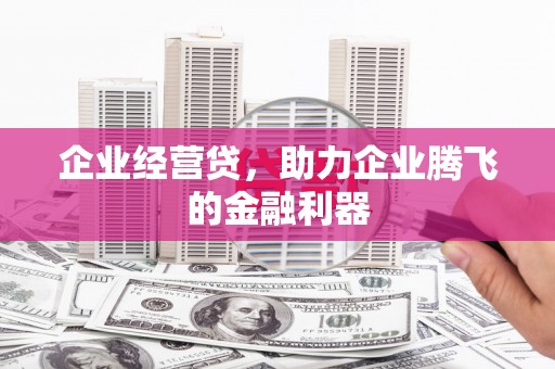 仙居企业经营贷，助力企业腾飞的金融利器