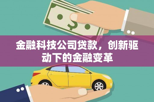 仙居金融科技公司贷款，创新驱动下的金融变革