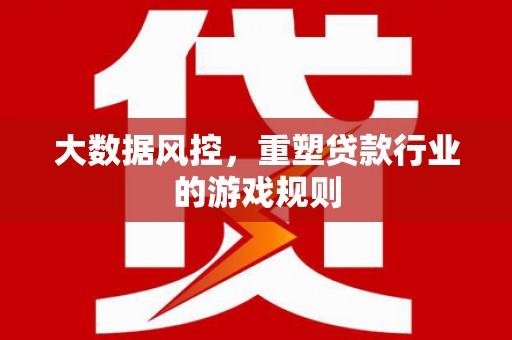 仙居大数据风控，重塑贷款行业的游戏规则