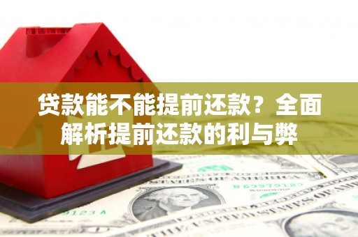 仙居贷款能不能提前还款？全面解析提前还款的利与弊