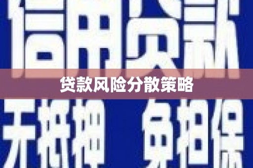 仙居贷款风险分散策略