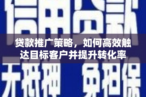 仙居贷款推广策略，如何高效触达目标客户并提升转化率