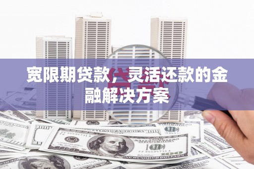 仙居宽限期贷款，灵活还款的金融解决方案