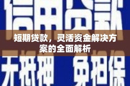 仙居短期贷款，灵活资金解决方案的全面解析