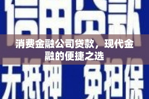 仙居消费金融公司贷款，现代金融的便捷之选