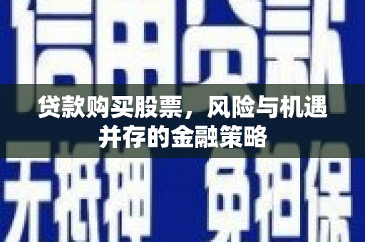 仙居贷款购买股票，风险与机遇并存的金融策略