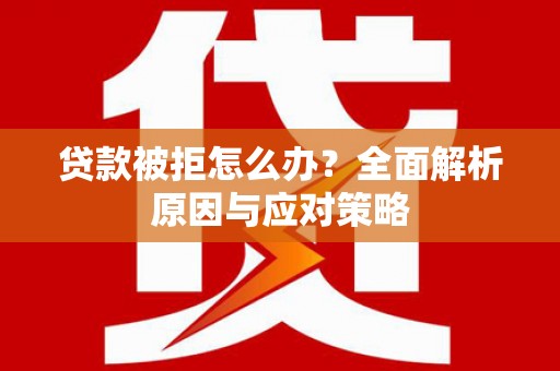 仙居贷款被拒怎么办？全面解析原因与应对策略